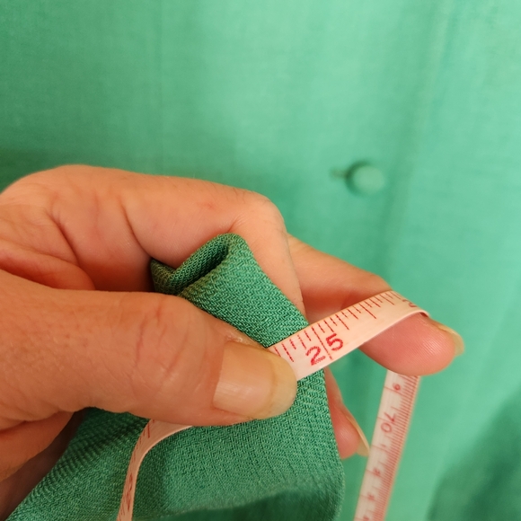 Kasper 2Piece Vintage Skirt Suit Blazer Jacket Green Bead Floral Embroider Sz 14 - Picture 10 of 13